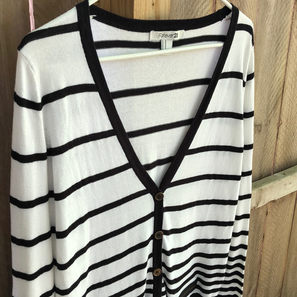 Forever 21 Striped Cardigan